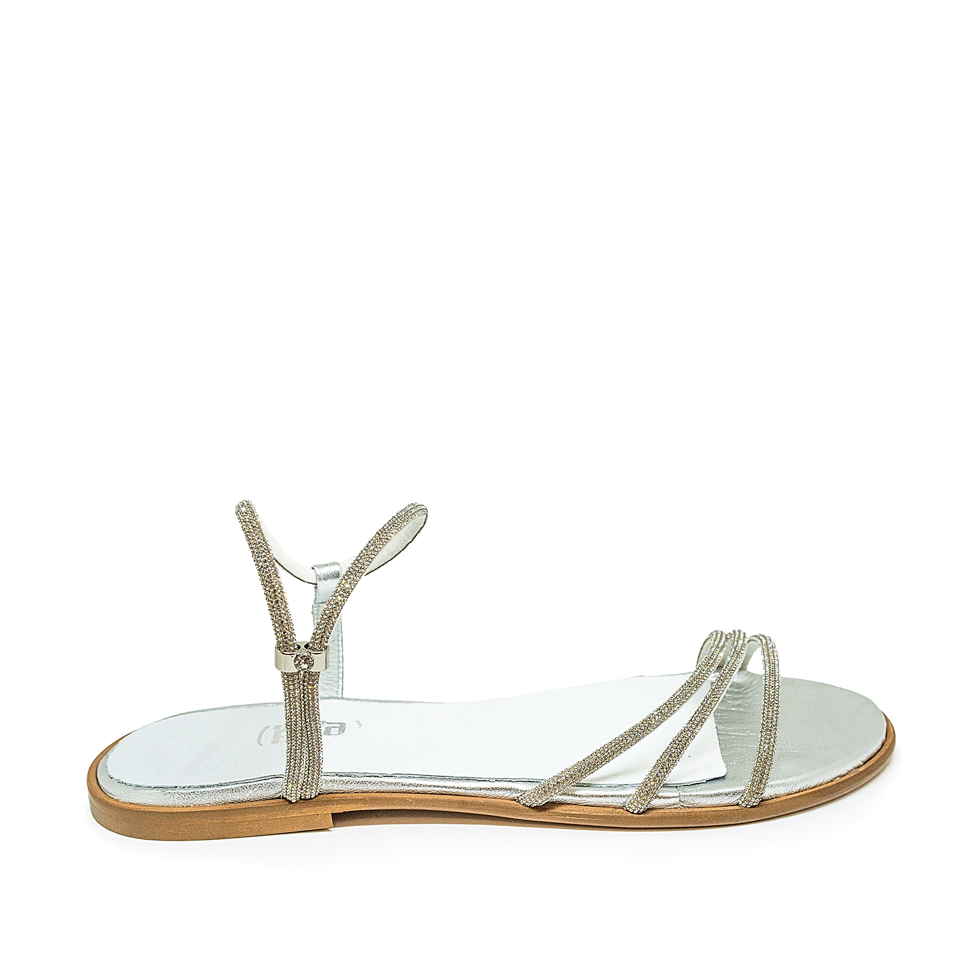 Bigshoes Bigshoes GA0120-04 Δερμάτινο Σανδάλι Ασημί